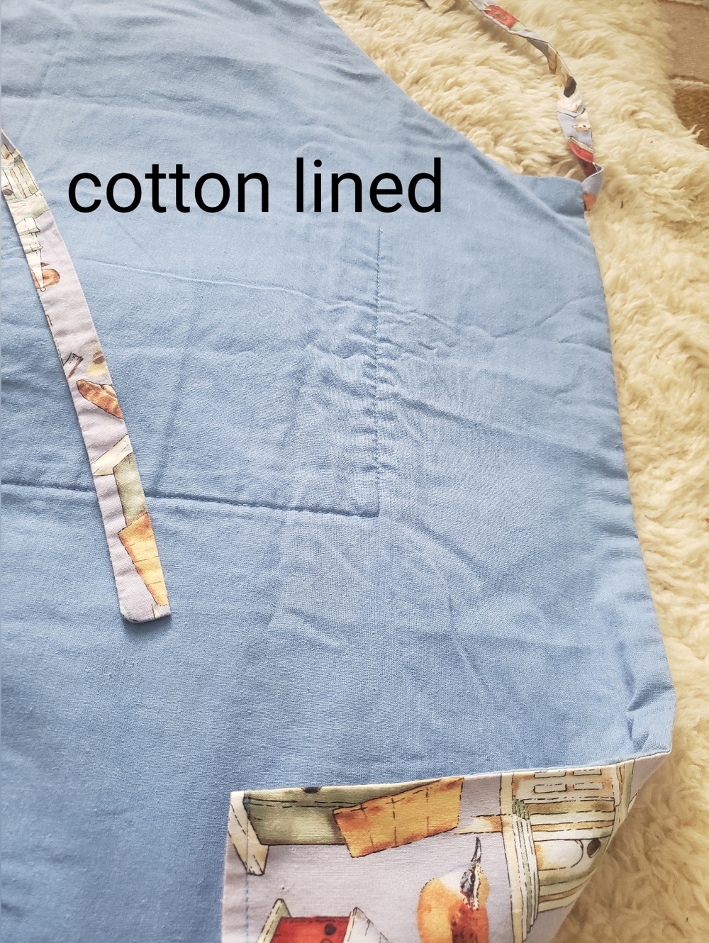 Vintage Handmade Cotton Apron - Picture 11 of 13
